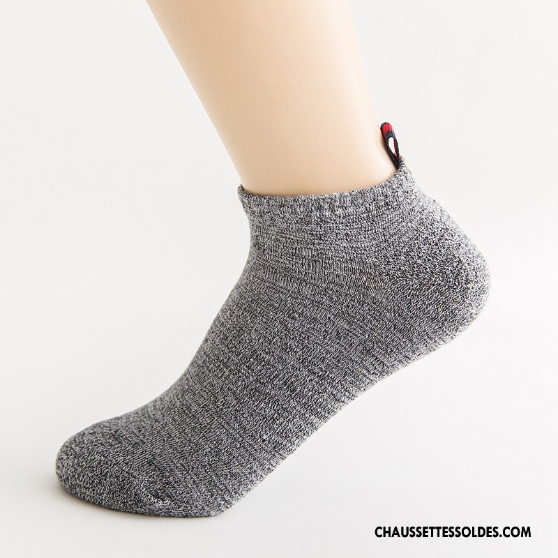 Chaussettes Courtes Femme Nouvelles Arrivées Coton Bio Mode Chaussette Basse Coupée Été Matelassé Rouge Clair