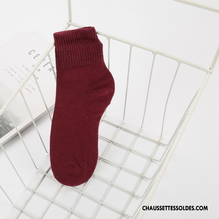 Chaussettes Courtes Femme Nouvelles Arrivées Rayé Chaussette Courte Hiver Gros Dame Bleu