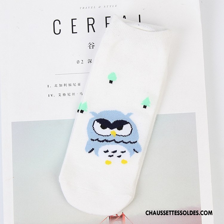 Chaussettes Courtes Femme Petit Dame Le Nouveau Matelassé Chat Vente Chaude Blanc