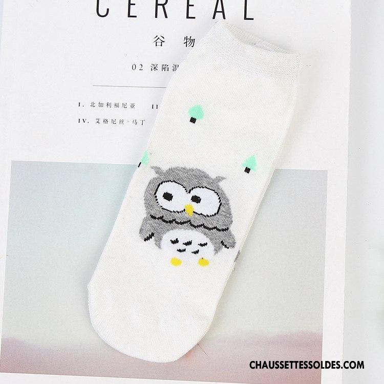 Chaussettes Courtes Femme Petit Dame Le Nouveau Matelassé Chat Vente Chaude Blanc