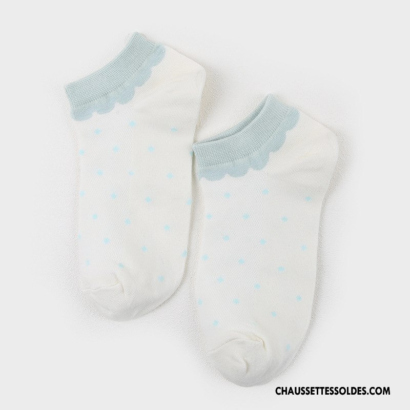Chaussettes Courtes Femme Point D'onde Basse Matelassé 100% Coton Offre Spéciale Dame Violet Clair