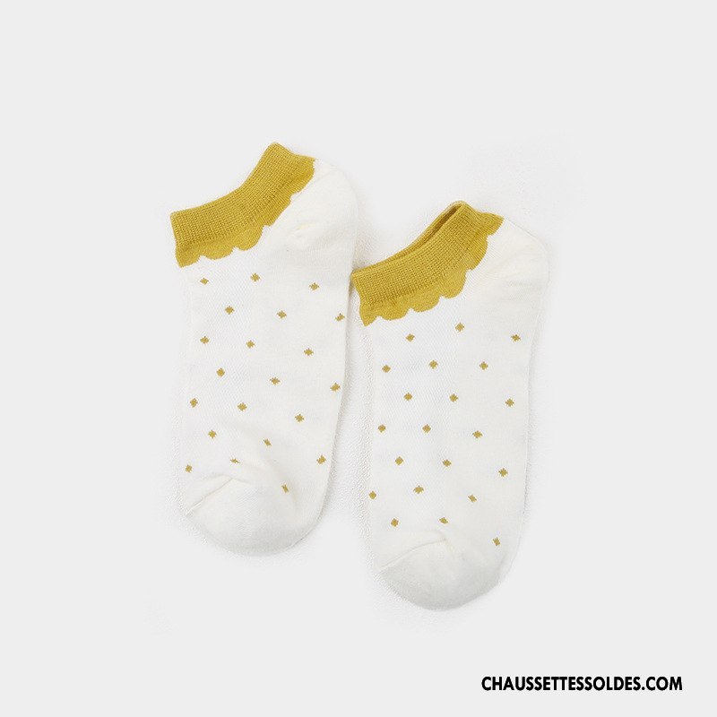 Chaussettes Courtes Femme Point D'onde Basse Matelassé 100% Coton Offre Spéciale Dame Violet Clair