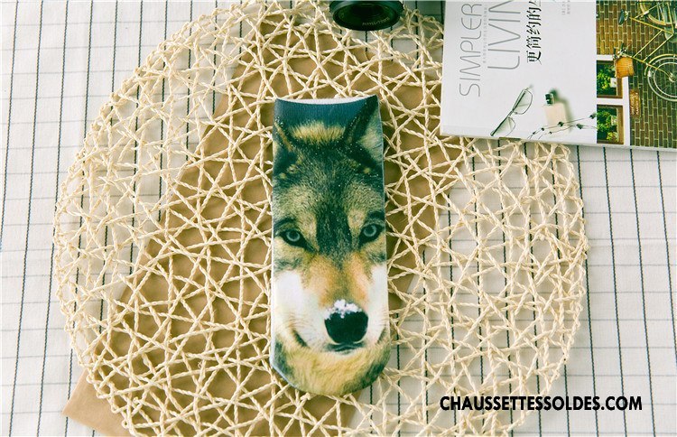 Chaussettes Courtes Femme Printemps Animal Dimensionnel Rétro Chaussette Basse Coupée Impression