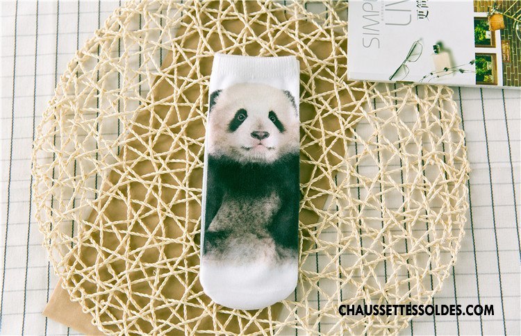 Chaussettes Courtes Femme Printemps Animal Dimensionnel Rétro Chaussette Basse Coupée Impression