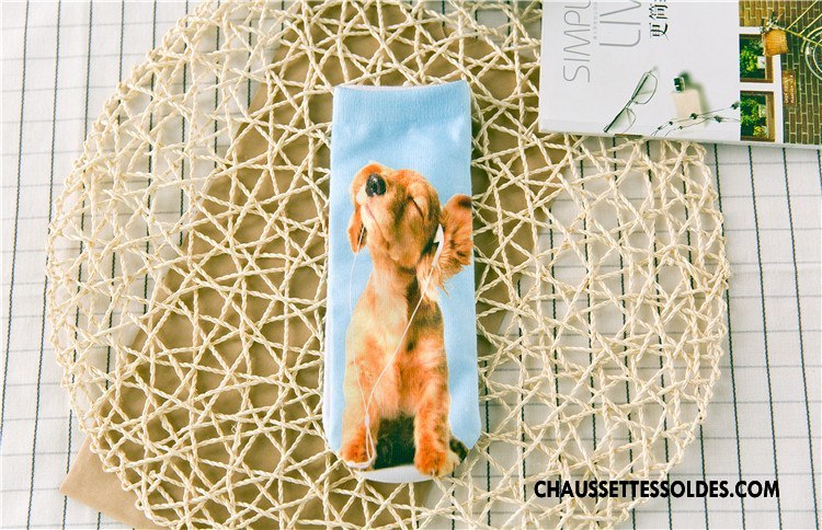 Chaussettes Courtes Femme Printemps Animal Dimensionnel Rétro Chaussette Basse Coupée Impression