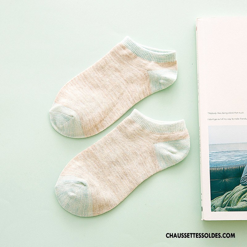 Chaussettes Courtes Femme Printemps Invisible Dame Matelassé Le Nouveau Doux Rose