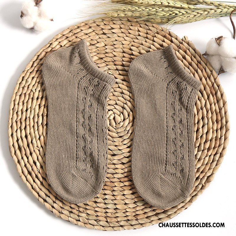 Chaussettes Courtes Femme Renforcé Le Nouveau L'automne Chaussette Basse Coupée Hiver Mouvement Pure Marron / Brun