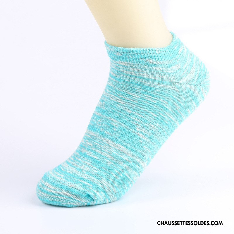 Chaussettes Courtes Femme Rétro Art Bambou Yarn Basse Chaussette Courte Pure Coloré Jaune Clair