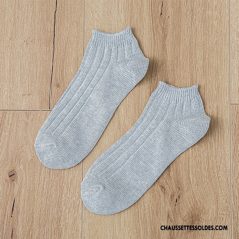 Chaussettes Courtes Femme Rétro Élève Dame Été Chaussette Basse Coupée Chaussette Courte Marron