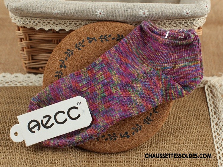 Chaussettes Courtes Femme Style Chaud Style National Chaussette Basse Coupée Le Nouveau Pure Coloré