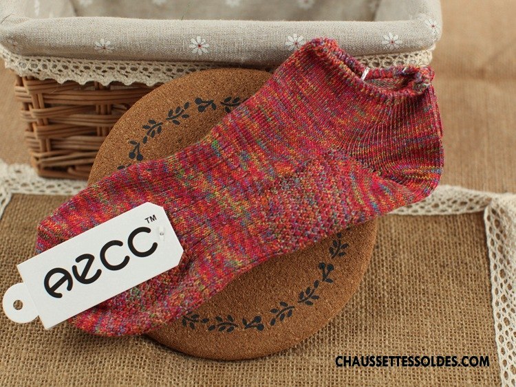 Chaussettes Courtes Femme Style Chaud Style National Chaussette Basse Coupée Le Nouveau Pure Coloré