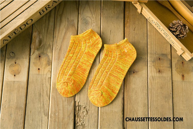 Chaussettes Courtes Femme Tendance Le Nouveau Chaussette Basse Coupée Chaussettes En Coton Style National Rouge Violet