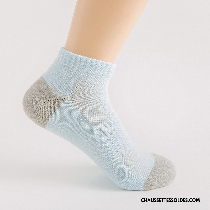 Chaussettes Courtes Femme Terry Nouvelles Arrivées Matelassé Chaussette Basse Coupée Mouvement Coton Bio Rose