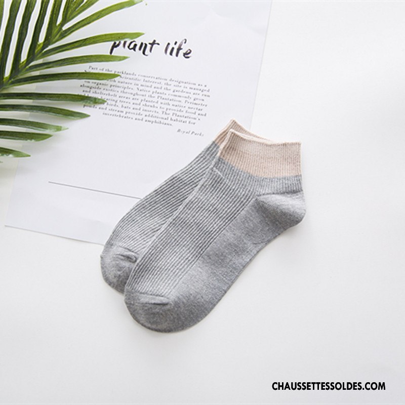 Chaussettes Courtes Femme Vent D'université Frais Chaussette Basse Coupée Coton Bio Le Nouveau Rose