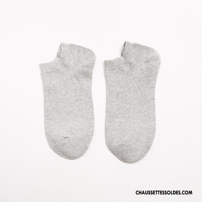 Chaussettes Courtes Femme Yarn Chaussette Basse Coupée Printemps Été 100% Coton Coton Bio Pure Jaune