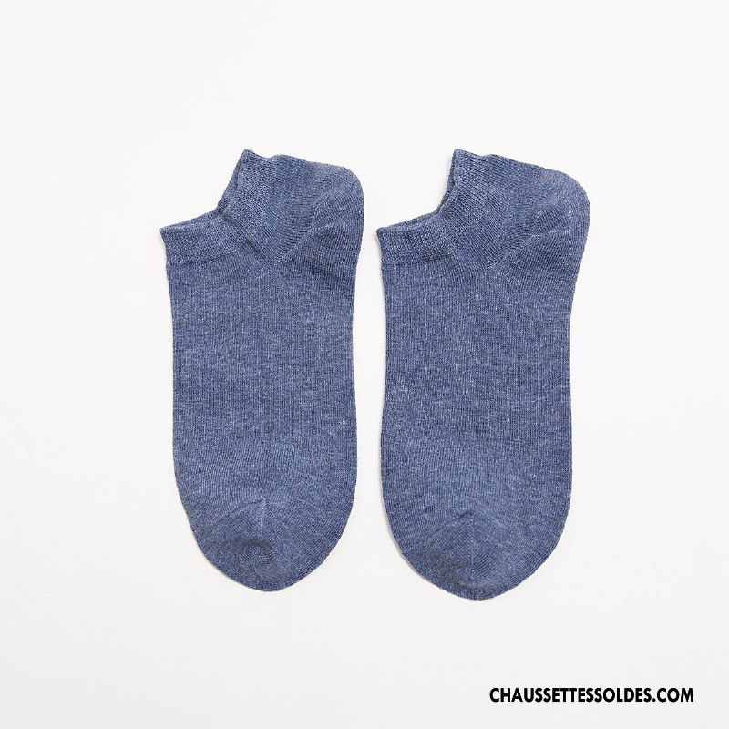 Chaussettes Courtes Femme Yarn Chaussette Basse Coupée Printemps Été 100% Coton Coton Bio Pure Jaune