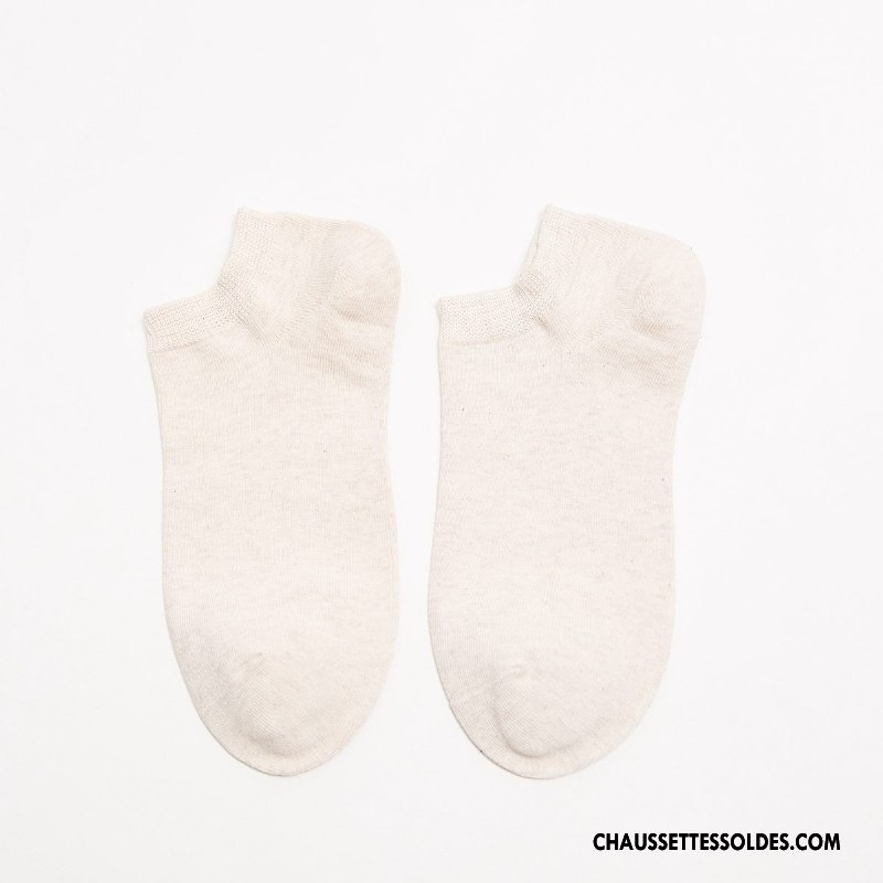 Chaussettes Courtes Femme Yarn Chaussette Basse Coupée Printemps Été 100% Coton Coton Bio Pure Jaune