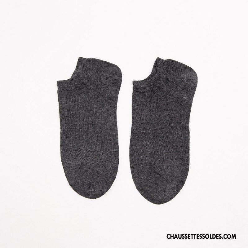 Chaussettes Courtes Femme Yarn Chaussette Basse Coupée Printemps Été 100% Coton Coton Bio Pure Jaune