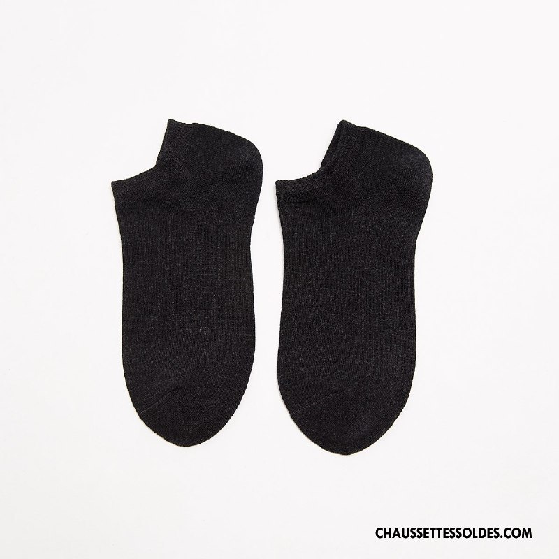 Chaussettes Courtes Femme Yarn Chaussette Basse Coupée Printemps Été 100% Coton Coton Bio Pure Jaune
