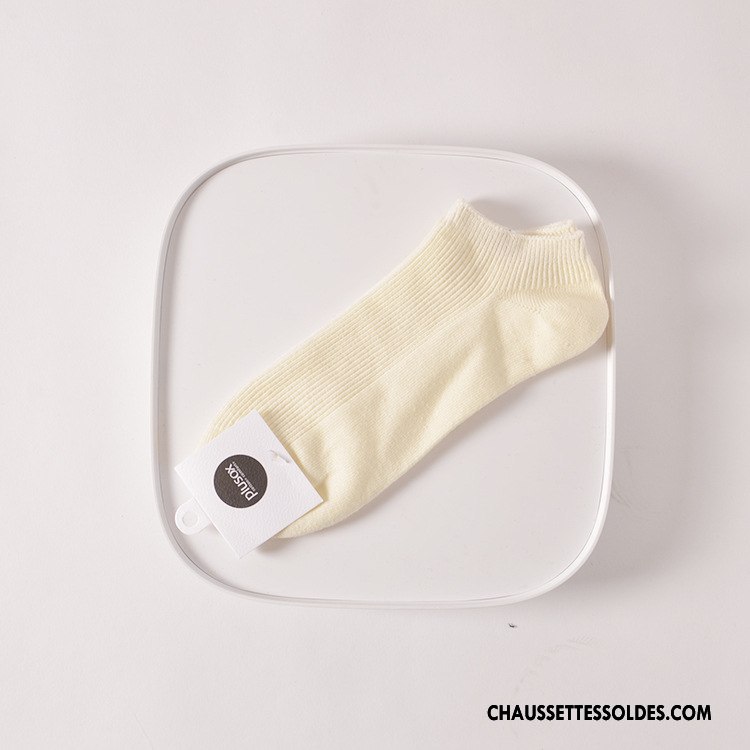 Chaussettes Courtes Femme Élastique Chaussette Basse Coupée Confortable Été Gros Dame Pure Marron / Brun