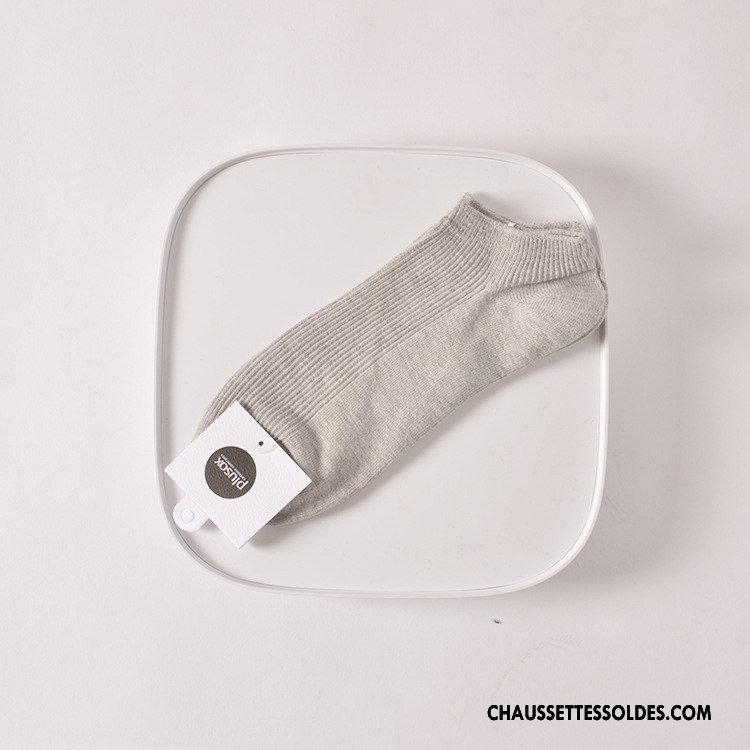 Chaussettes Courtes Femme Élastique Chaussette Basse Coupée Confortable Été Gros Dame Pure Marron / Brun