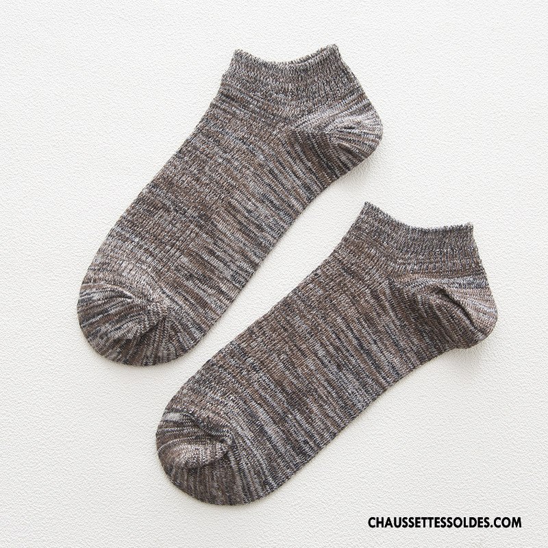 Chaussettes Courtes Femme Été Chaussette Basse Coupée Printemps Homme Chaussette Courte Chaussettes En Coton Marron / Brun Clair