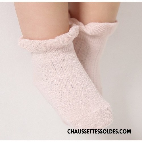 Chaussettes Courtes Fille 100% Coton Chaussette Courte Dentelle Cuisse Fishnet Bébé Matelassé Gris