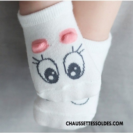 Chaussettes Courtes Fille 100% Coton Enfant Le Nouveau Bébé Dessin Animé Coton Bio Rose