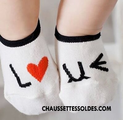 Chaussettes Courtes Fille Antidérapant Bébé Coton Bio Nouveau Chaussette Basse Coupée Le Nouveau Blanc