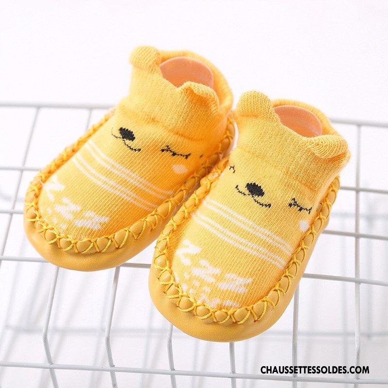 Chaussettes Courtes Fille Antidérapant Bébé Printemps Enfant Coton Bio Le Nouveau Rose