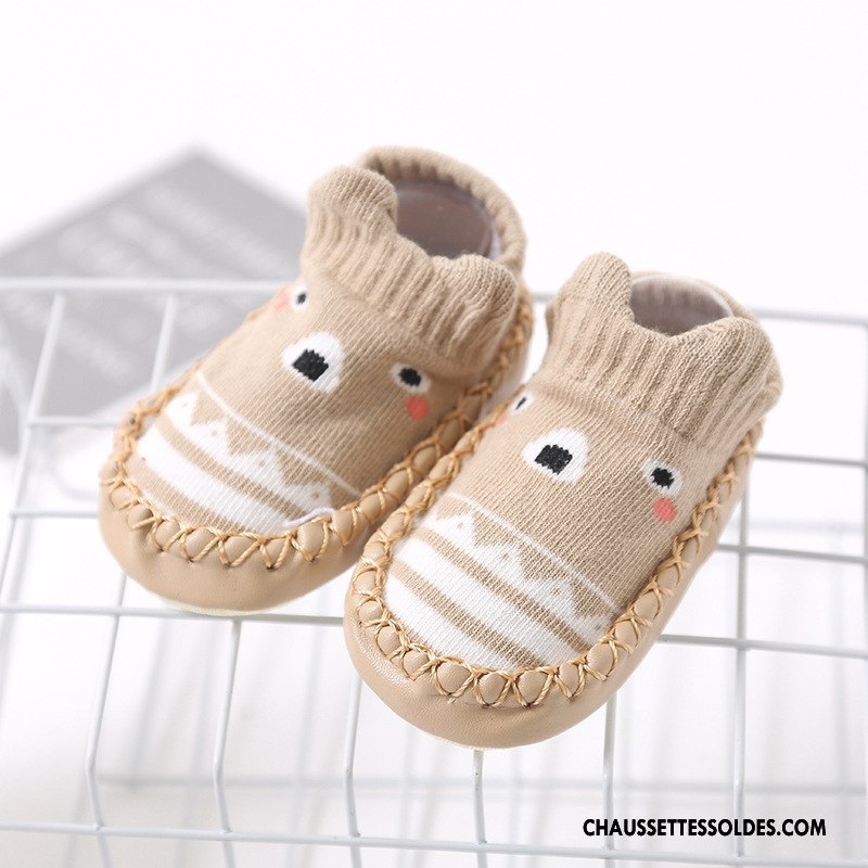 Chaussettes Courtes Fille Antidérapant Bébé Printemps Enfant Coton Bio Le Nouveau Rose