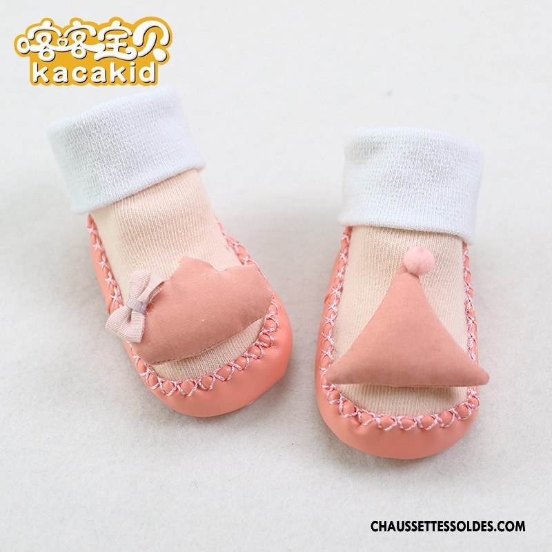 Chaussettes Courtes Fille Antidérapant Bébé Semelle Doux Homme Enfant Printemps Gris
