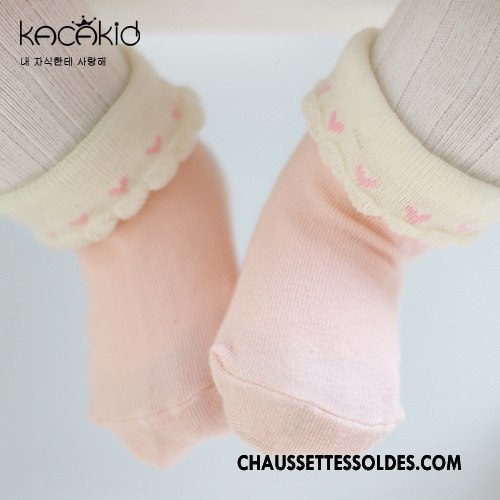 Chaussettes Courtes Fille Antidérapant Chaussette Courte L'automne Femme Amour Le Nouveau Rose