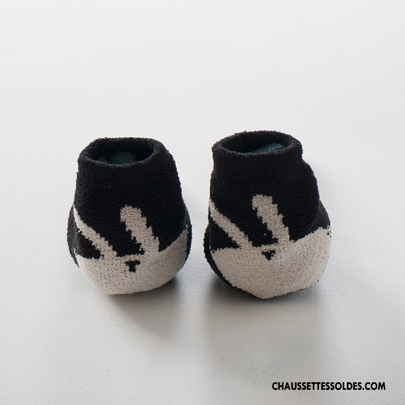 Chaussettes Courtes Fille Antidérapant Le Nouveau Bébé L'automne Chaussette Courte Dessin Animé Rose