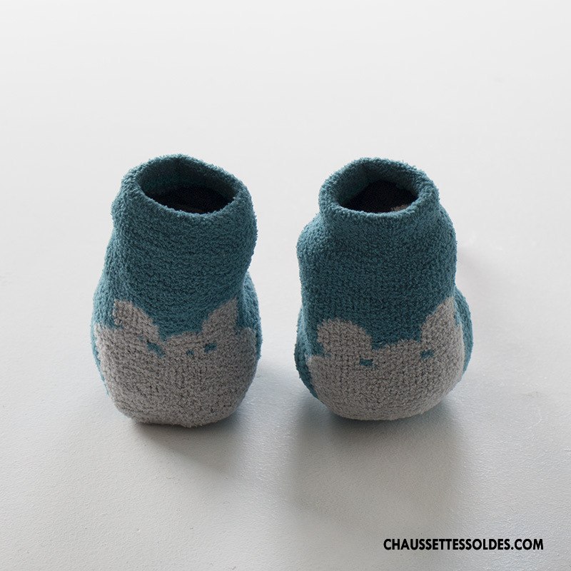 Chaussettes Courtes Fille Antidérapant Le Nouveau Bébé L'automne Chaussette Courte Dessin Animé Rose