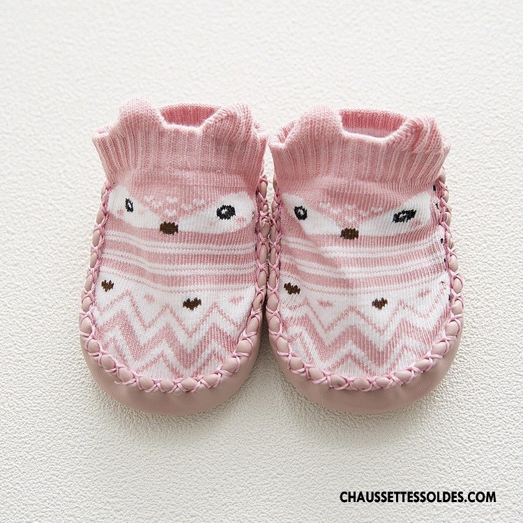 Chaussettes Courtes Fille Bébé Antidérapant Papillon Enfant Le Nouveau Femme Rose