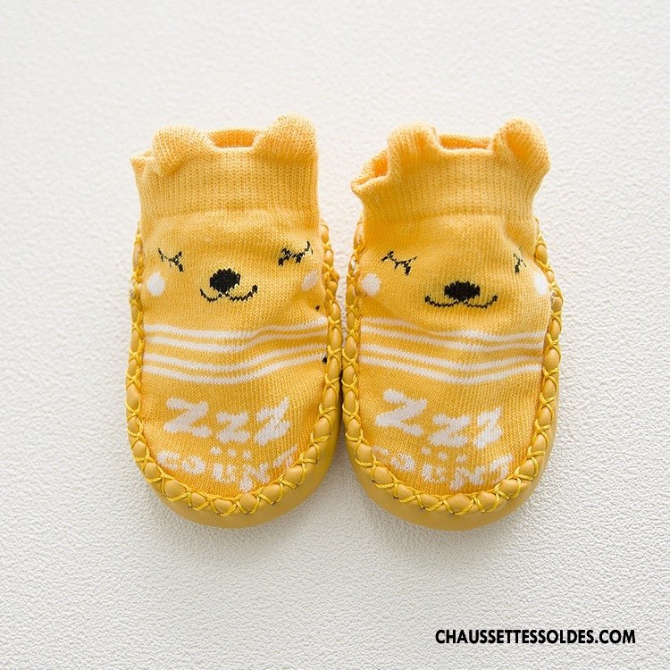 Chaussettes Courtes Fille Bébé Antidérapant Papillon Enfant Le Nouveau Femme Rose