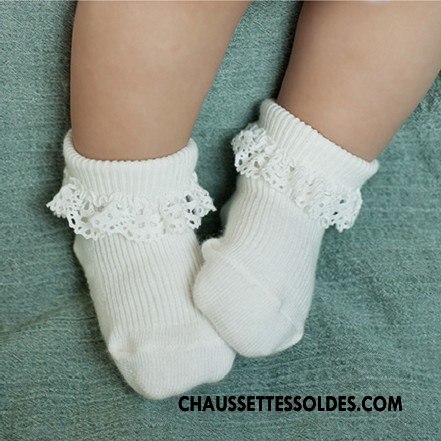 Chaussettes Courtes Fille Bébé Bouche Libre Printemps Antidérapant Coton Bio 100% Coton Rose