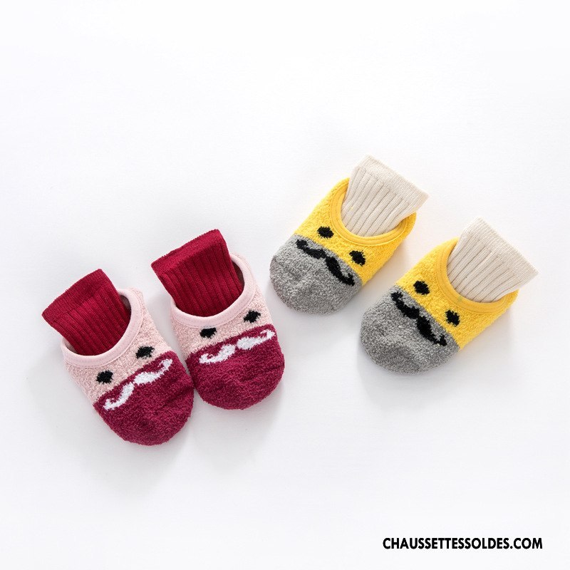 Chaussettes Courtes Fille Bébé Coton Bio Enfant Renforcé Chaussette Basse Coupée Antidérapant Noir