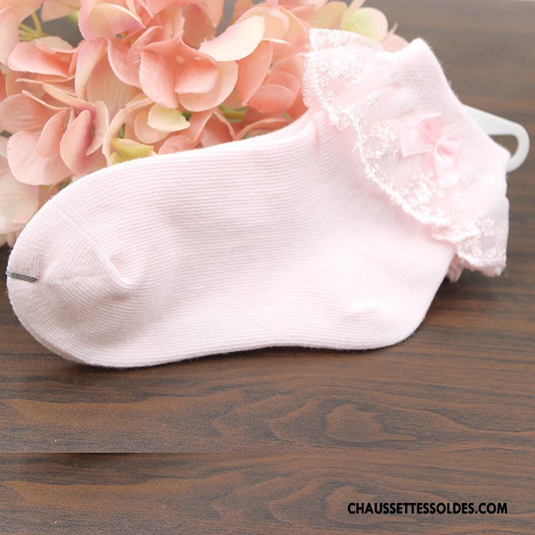 Chaussettes Courtes Fille Bébé Enfant Printemps Petit L'automne Coton Bio Rose