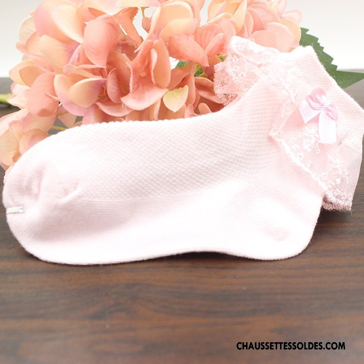 Chaussettes Courtes Fille Bébé Enfant Printemps Petit L'automne Coton Bio Rose