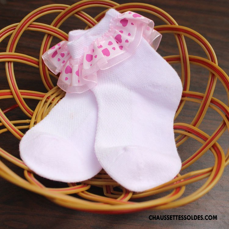 Chaussettes Courtes Fille Bébé Enfant Printemps Petit L'automne Coton Bio Rose