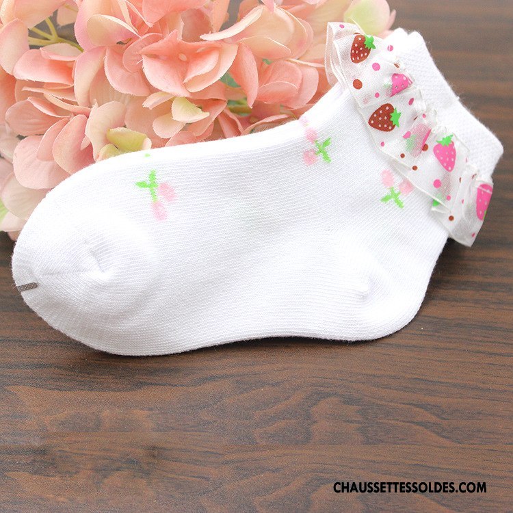 Chaussettes Courtes Fille Bébé Enfant Printemps Petit L'automne Coton Bio Rose