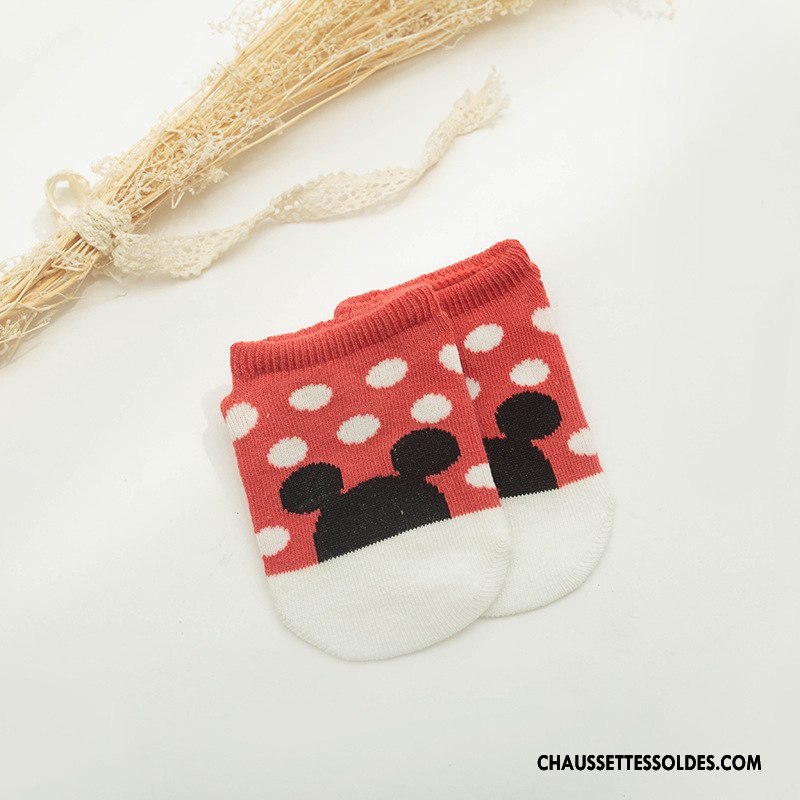Chaussettes Courtes Fille Bébé Enfant Été Antidérapant Matelassé Homme Blanc