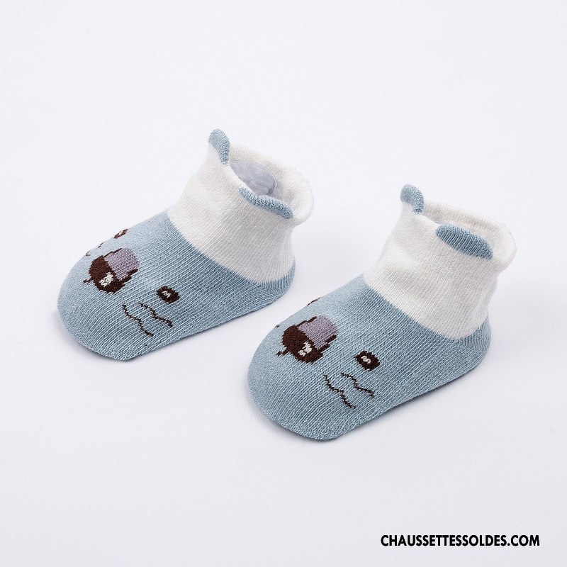 Chaussettes Courtes Fille Bébé Le Nouveau Chaussette Basse Coupée Beige Dimensionnel Antidérapant Couleurs Mixtes Blanc