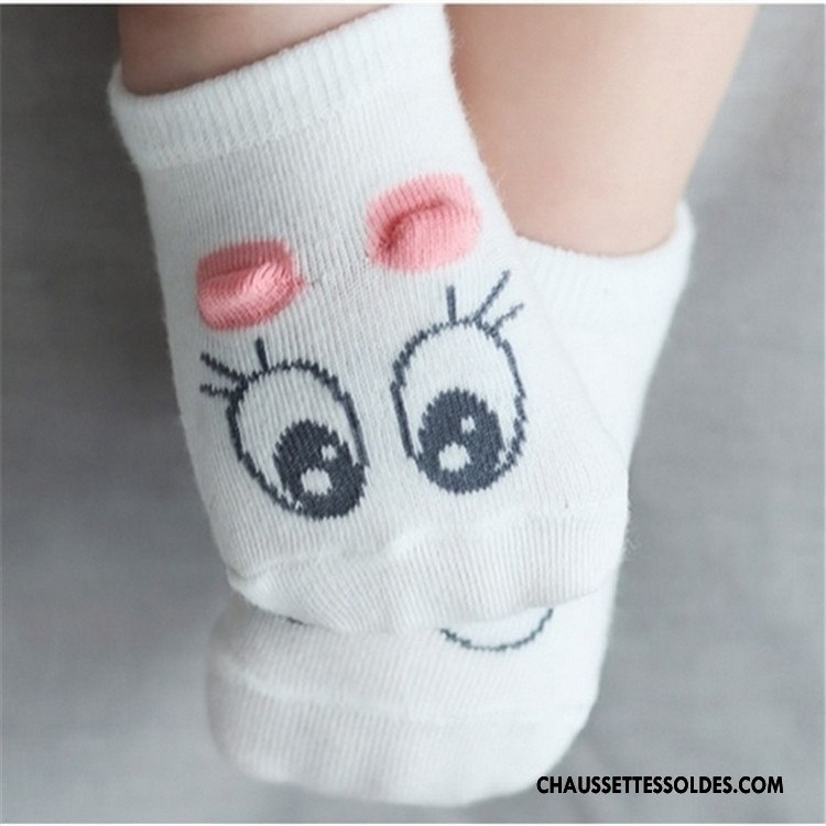Chaussettes Courtes Fille Chat Bébé Coton Bio Enfant 100% Coton Dimensionnel Rose