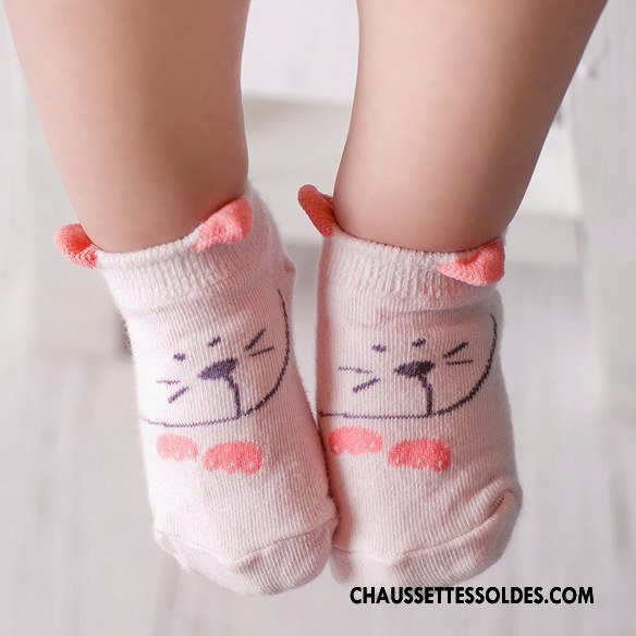 Chaussettes Courtes Fille Chat Enfant Homme Femme Le Nouveau Antidérapant Bleu