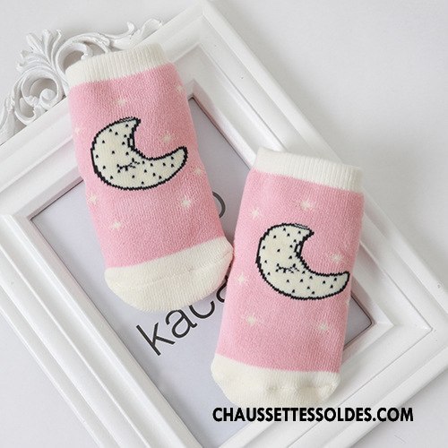 Chaussettes Courtes Fille Chaussette Courte Charmant Terry Étoile L'automne Dessin Animé Bleu