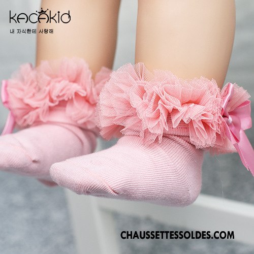Chaussettes Courtes Fille Chaussette Courte Chaussettes En Coton Doux Enfant Papillon Femme Blanc