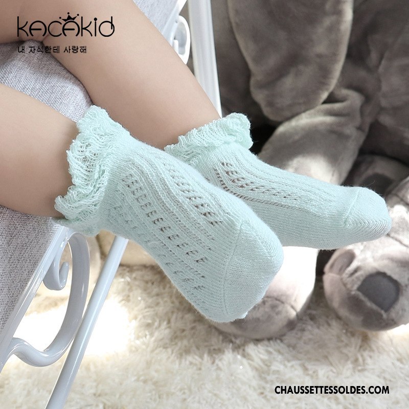 Chaussettes Courtes Fille Chaussette Courte Enfant 100% Coton Bois Creux Guipure Femme Rose
